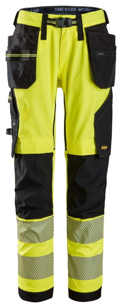 BYXA SNICKERS WORKWEAR 6943 STR VARSEL KL 2 156, VARSELGUL/SVART