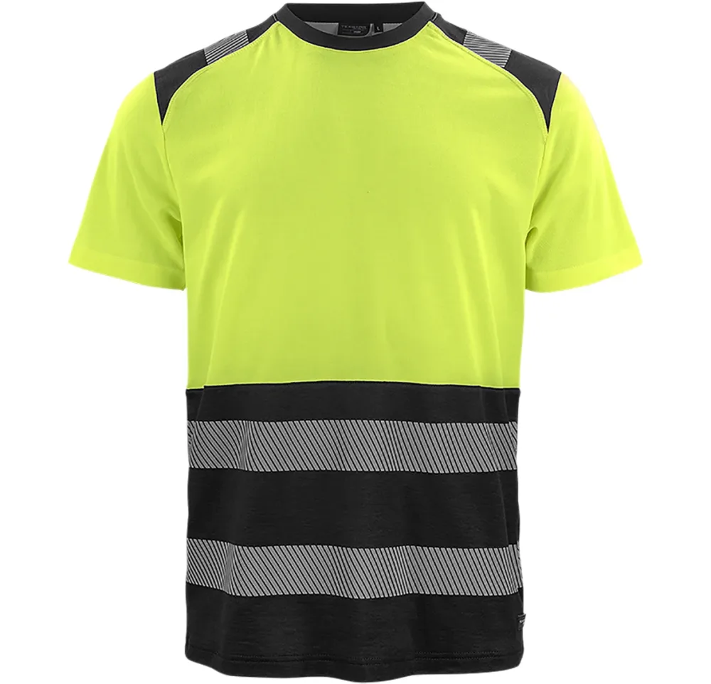 Texstar TS22 T-shirt gul/svart, klass 1 XXL
