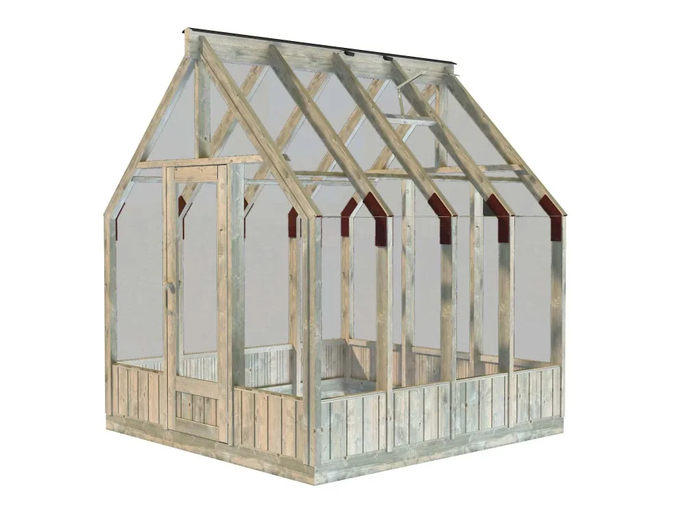 Palmako Emilia Orangeri 5,8 m²/inv. 5,4 m², grå tryckimpregnerad