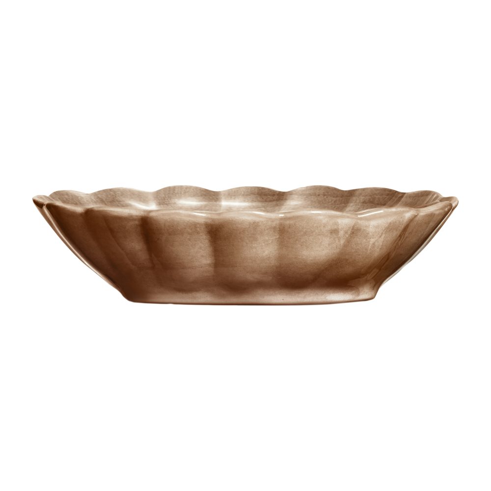 Oyster skål 18x23 cm, Cinnamon