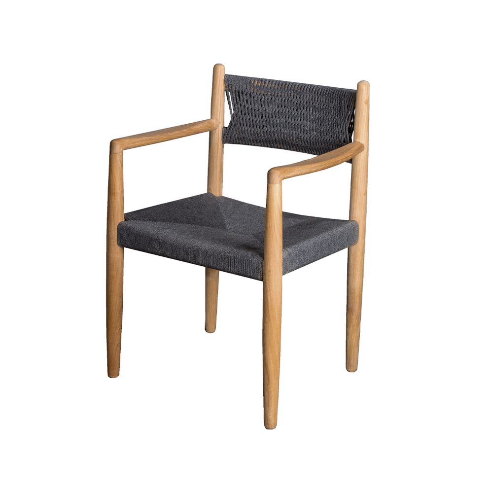 Royal stol, Dark grey, teak