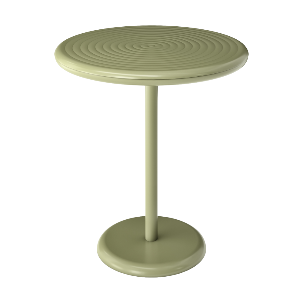 Groove cafébord runt - Moss, Ø70 cm