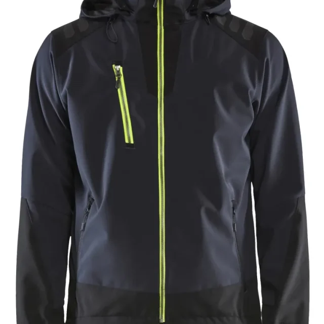 Blåkläder 474925138633L Softshelljacka marinblå/gul Marinblå/gul