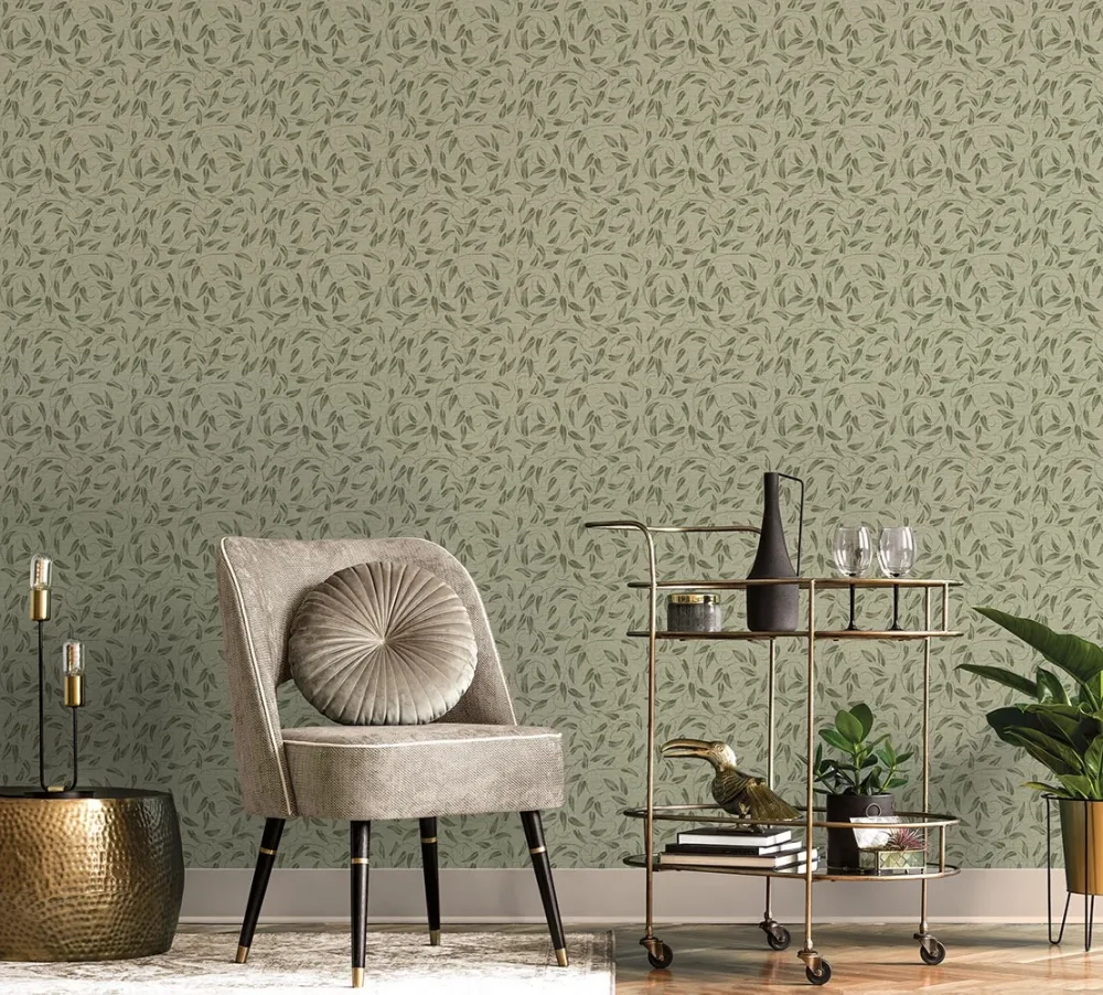 Galerie Wallcoverings Off the Wall LB25157 Tapet Tit Willow Grön