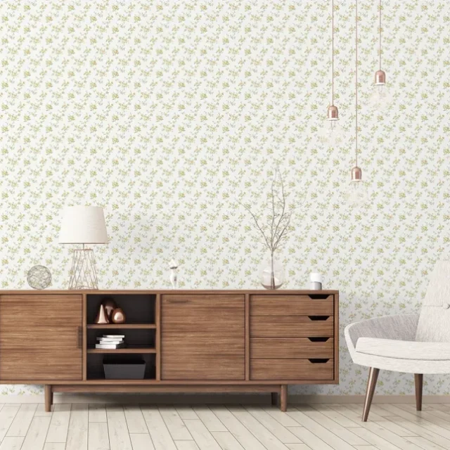 Galerie Wallcoverings Miniatyrer II G68732 Tapet Multi Floral Trail Gul/grön/Vit