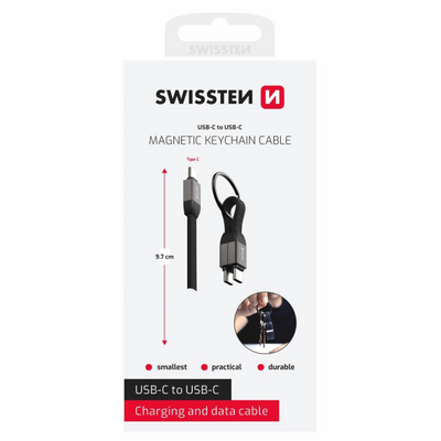 LADDKABEL MAGNETIC KEYCHAIN USB-C/USB-C 9,7CM