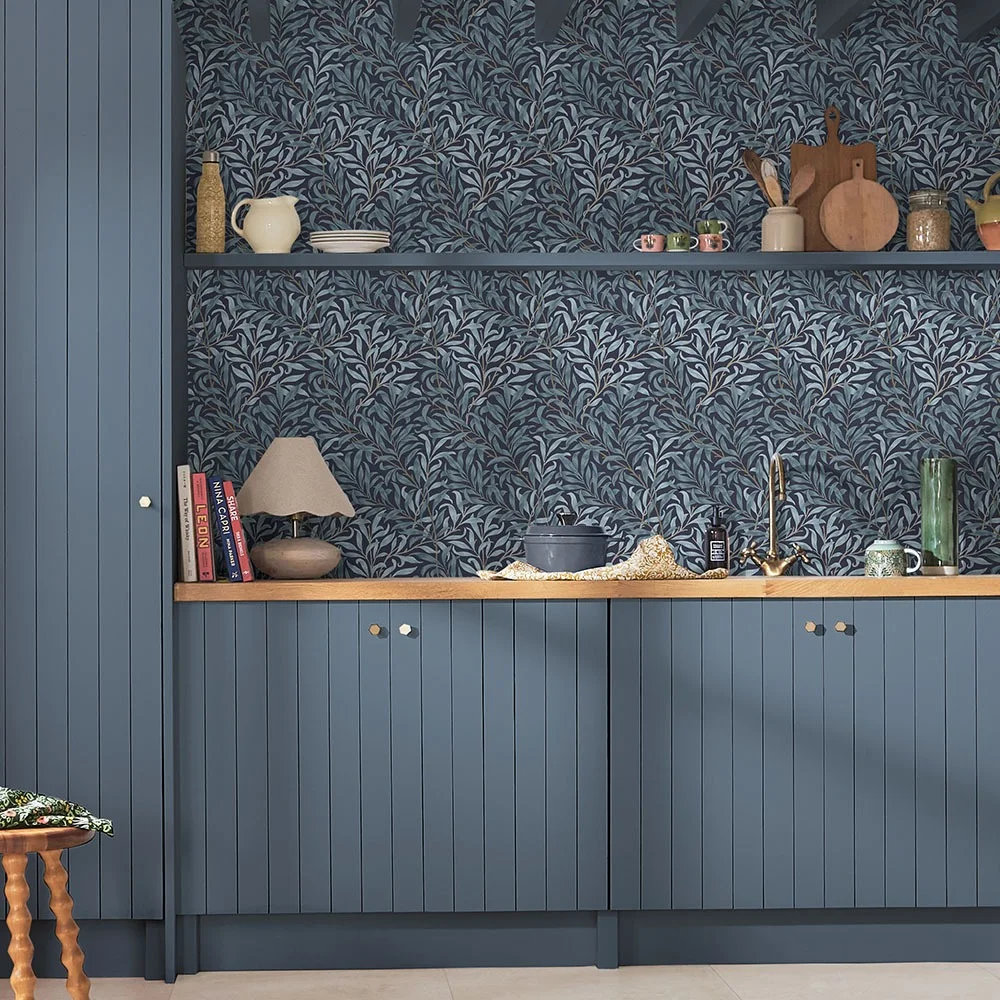 Graham & Brown William Morris At Home 124246 Tapet Willow Bough Deep blues Blå/multi