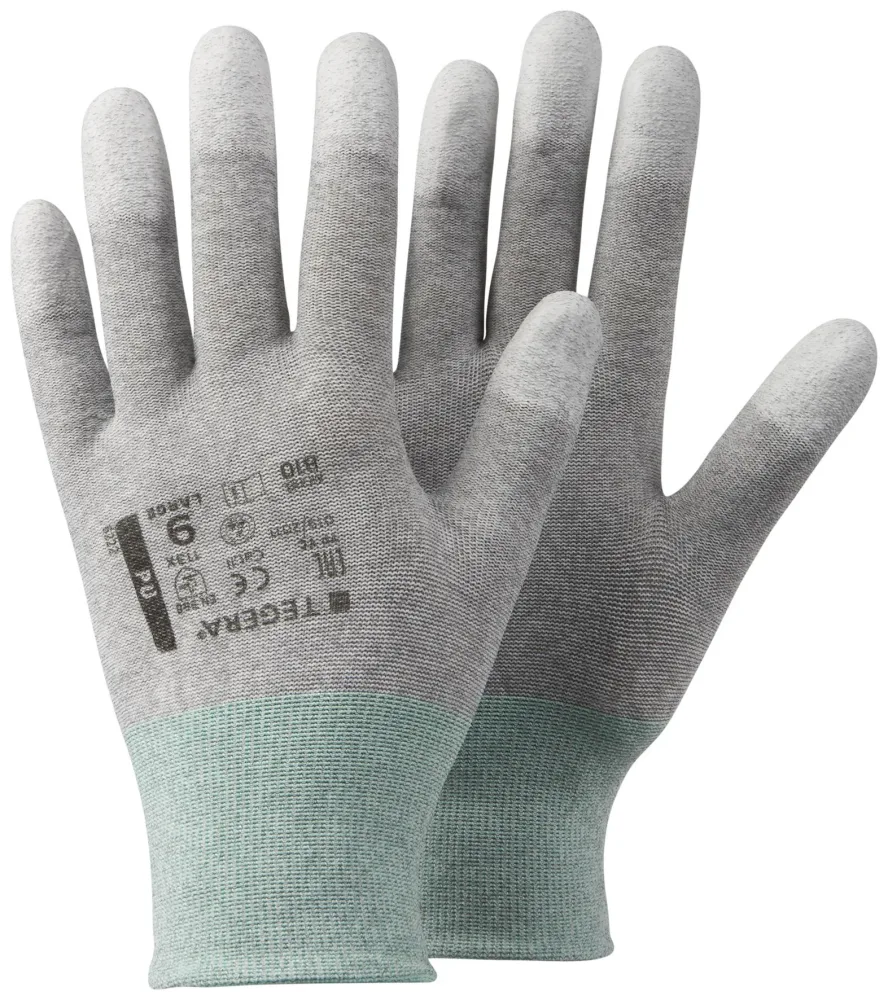 Tegera 810 Montagehandske ESD, Nylon/PU/Kolfiber 9