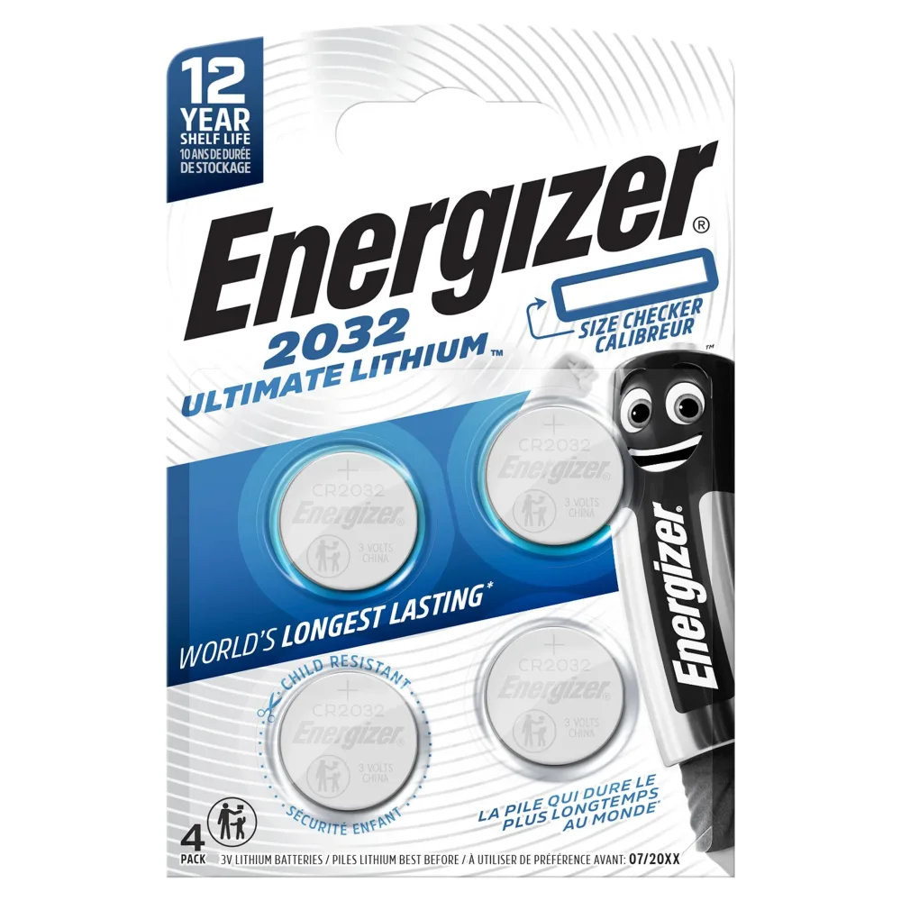 Energizer Ultimate Lithium Knappcellsbatteri CR2032, 3 V, 4-pack 4-pack - Bild 2