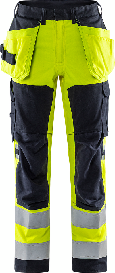 STRETCHBYXA FLAM 2267 ATHF VARSELGUL/MARINBLÅ STL C152