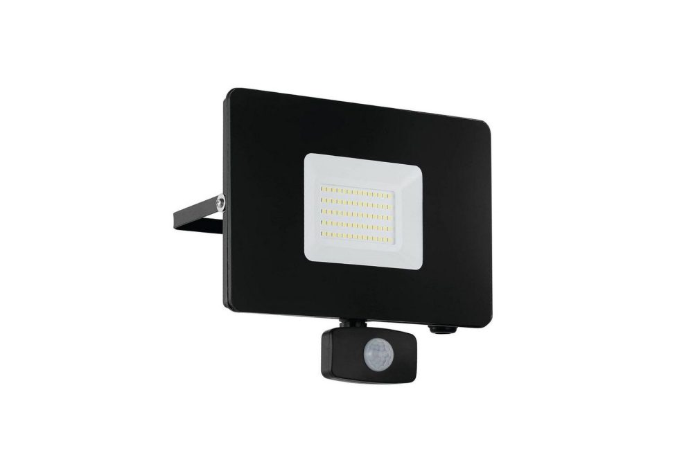 Väggstrålkastare Utebelysning Eglo Faedo 3 med Sensor 50W, Svart