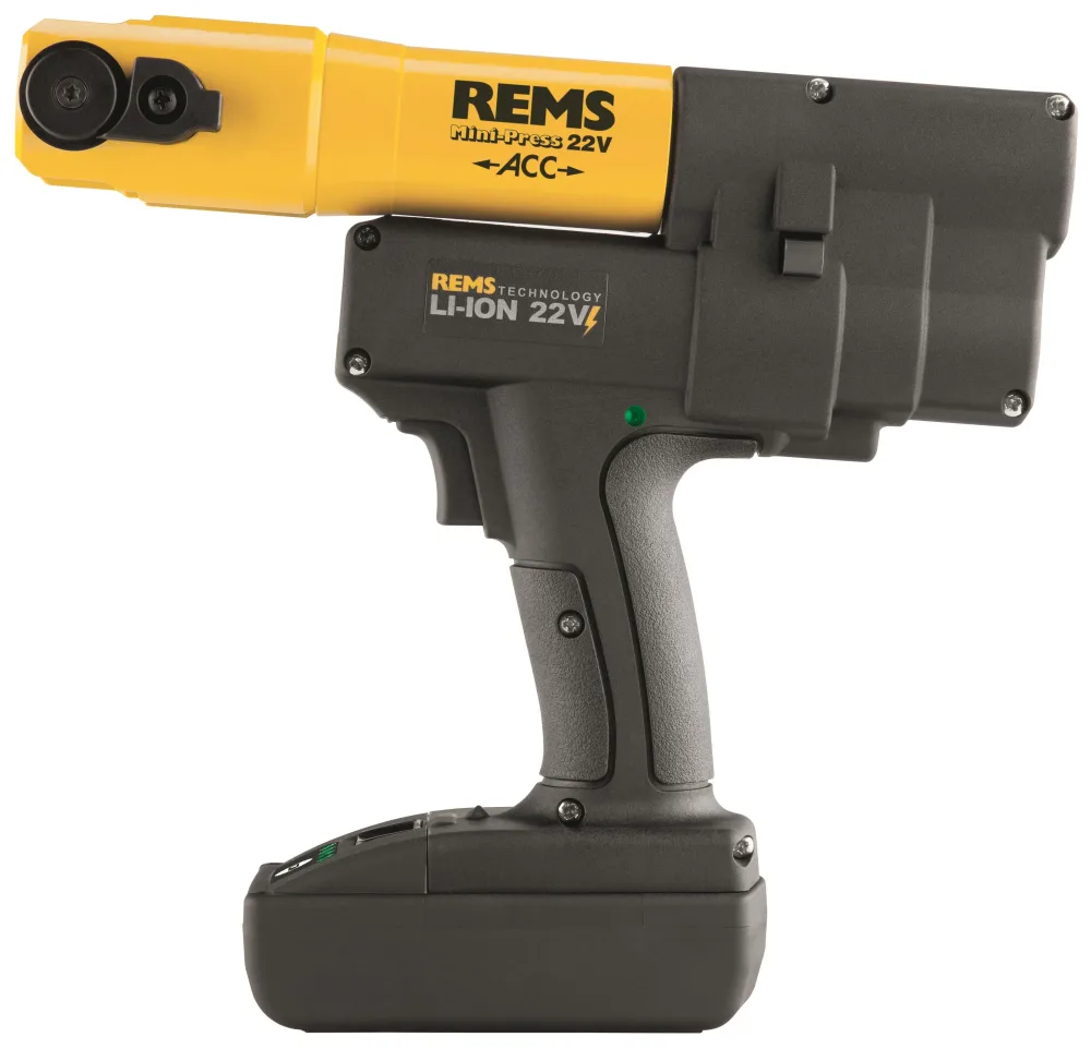 REMS Mini-Press Pressmaskin 22 V, med väska, batteri och laddare
