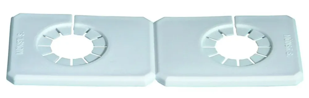 Purus Duo-Täck Täckbricka för dubbla rör, delbar, vit För rör dy. 10-18 mm - Bild 2