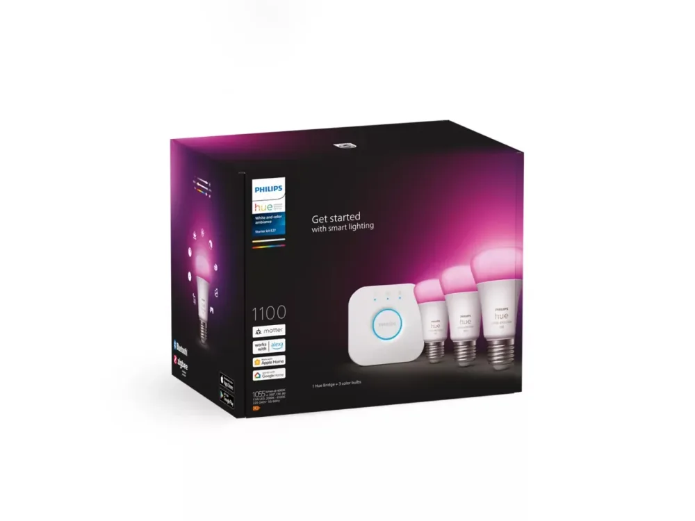 Philips Hue Huewca 929002468811 Startpaket startkit, 3 ljuskällor