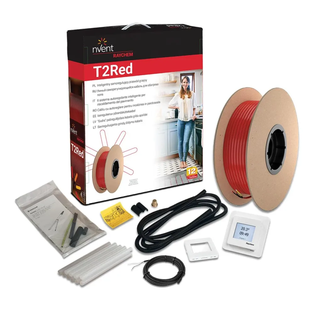 RAYCHEM R-RD-B-30M/SENZ Värmekabelpaket 10 W/m, röd 30 m - Bild 2