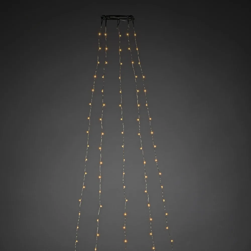 Konstsmide 6379-890 Julgransslinga silverfärgad kabel, amber LED 300 cm - Bild 2