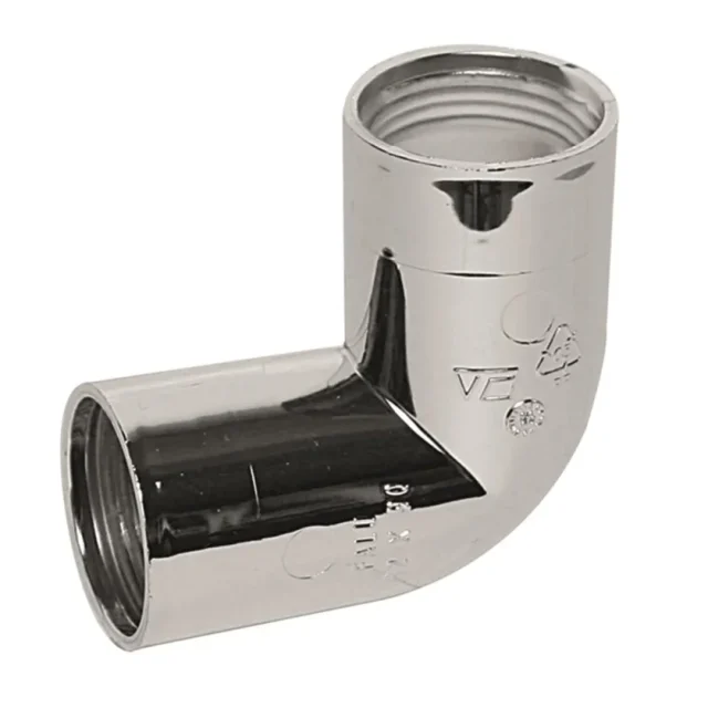 Faluplast 2910376 Böj 90°, förkromad 40 mm