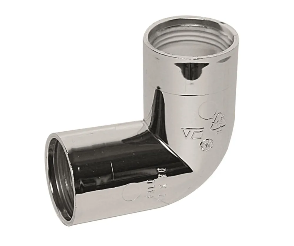 Faluplast 2910376 Böj 90°, förkromad 40 mm