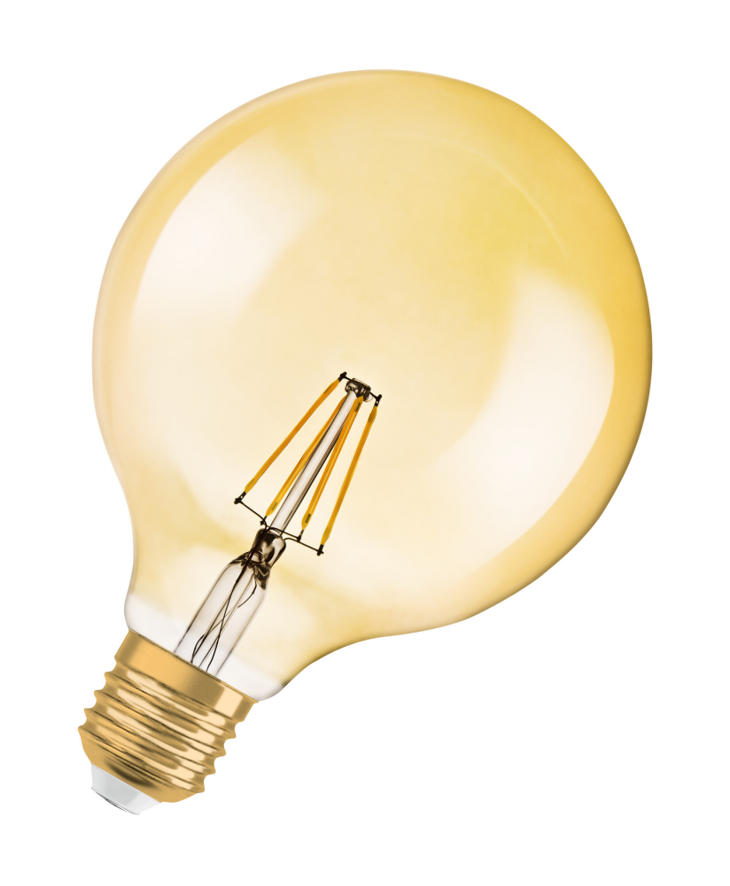 LEDLAMPA GLOB 4W 410LM 824 E27 VINTAGE 1906 GULD 2700K OSRAM
