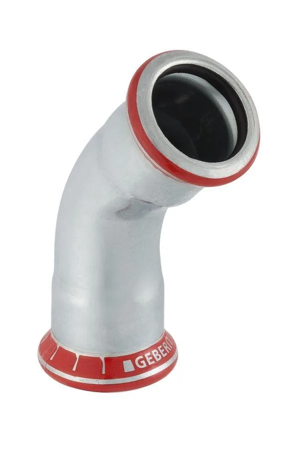 Geberit 1550939 Böj 45°, 2-muff 54 x 54 mm