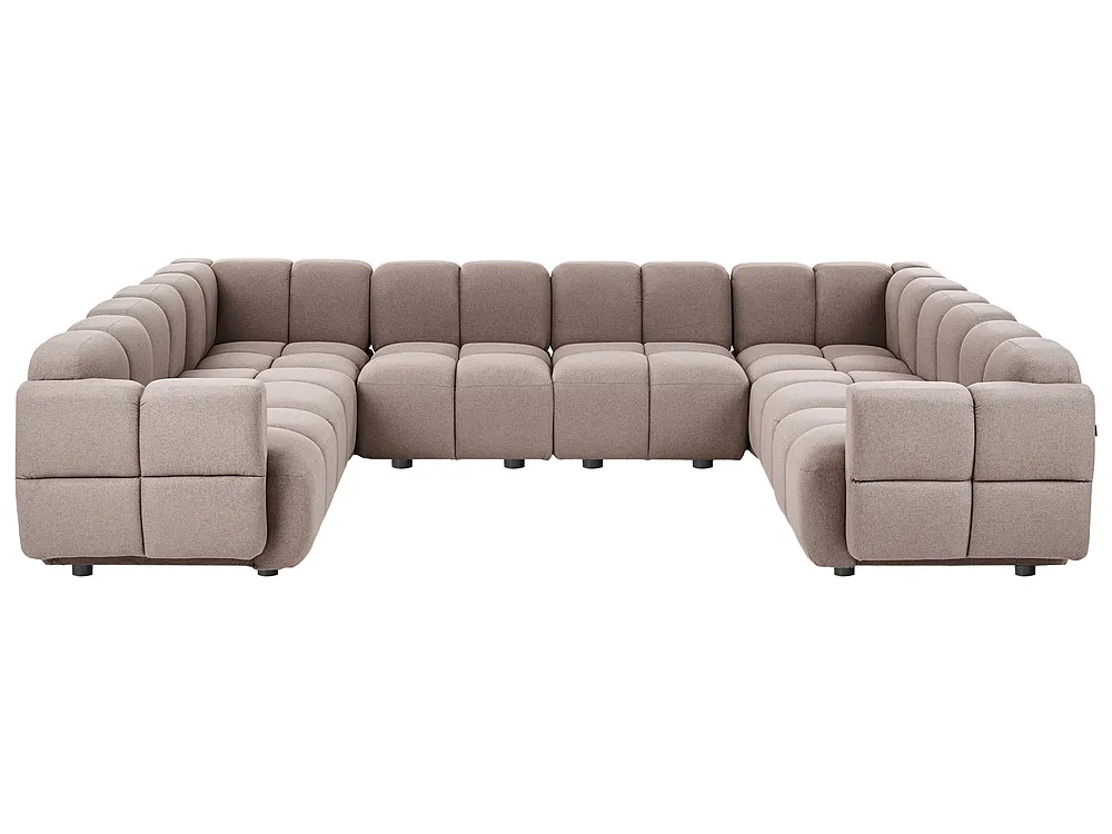 Modulär U-formad soffa 8-sits MAKSABERG Taupe