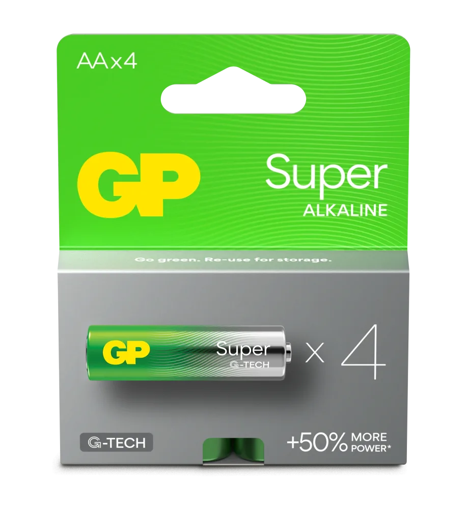 GP Batteries Super Alkaline 15A/LR6 Batteri alkaliskt, AA, 4-pack