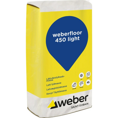 GOLVSPACKEL WEBER FLOOR 450 LIGHT 45L