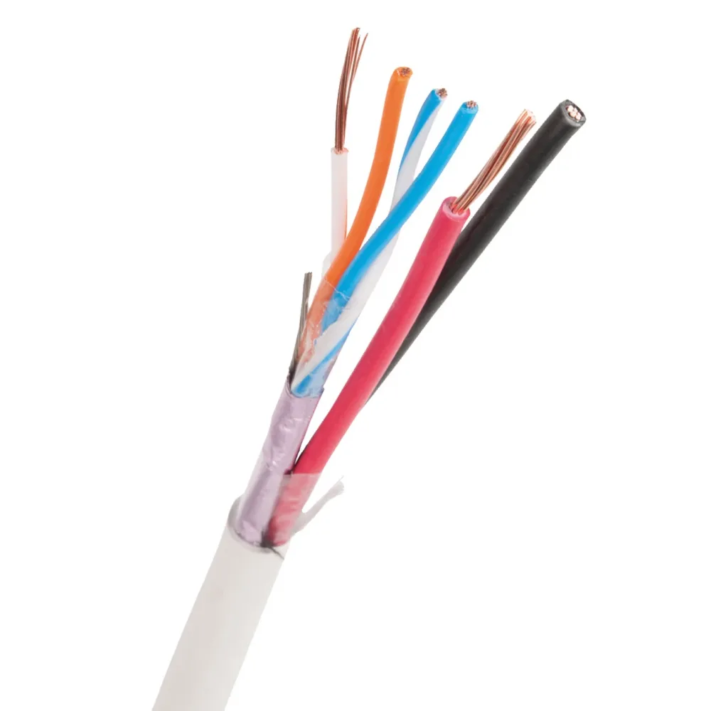 Nexans FLAQQBR Larmkabel 9.5 mm ytterdiameter, vit 100 m, bobin