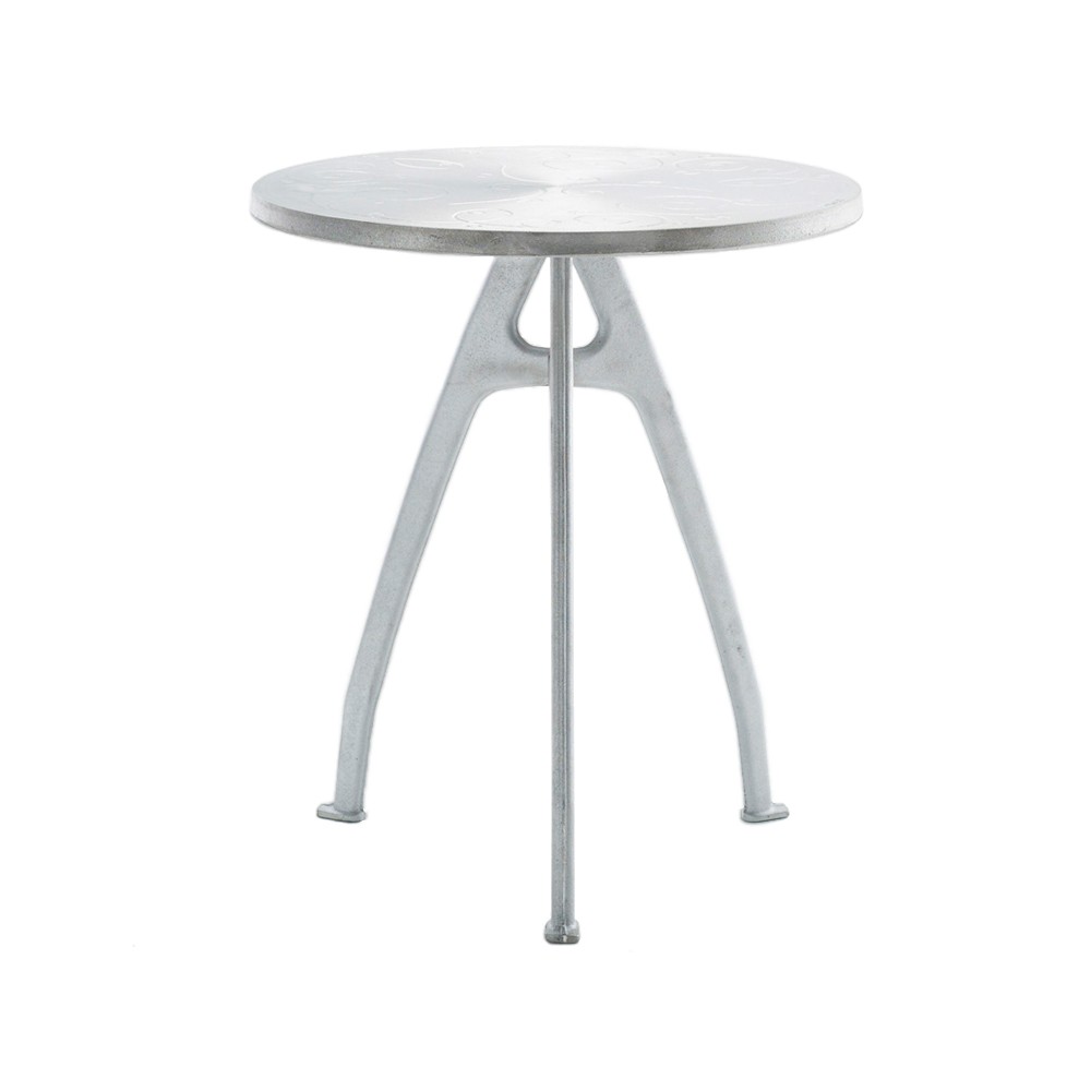 Odd cafébord, Aluminium, rå aluminiumstativ, slinga