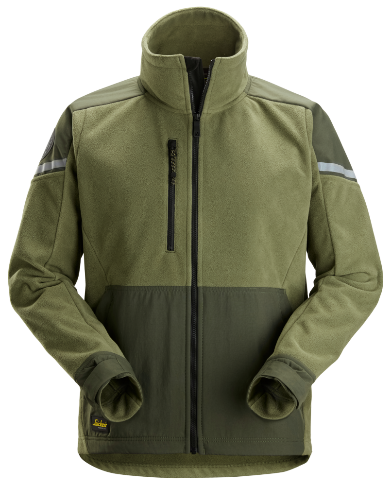 FLEECEJACKA SNICKERS WORKWEAR WINDBLOCKER, KHAKIGRÖN/GRÖN STL XS
