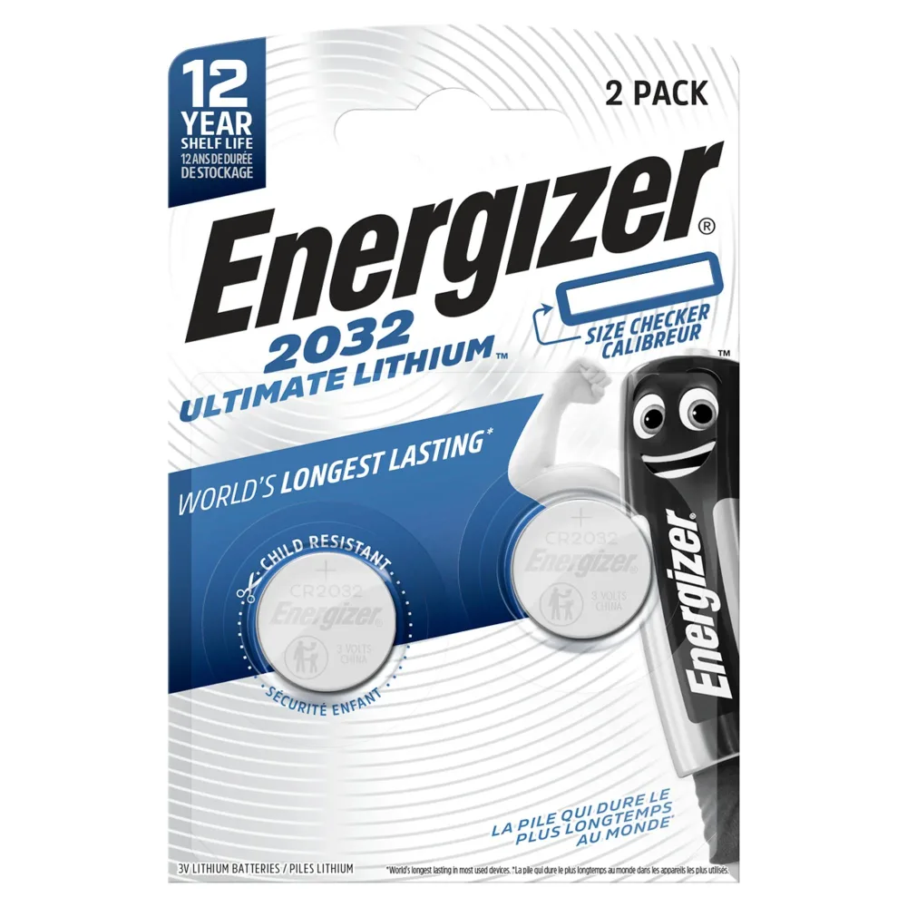 Energizer Ultimate Lithium Knappcellsbatteri CR2032, 3 V, 4-pack 4-pack