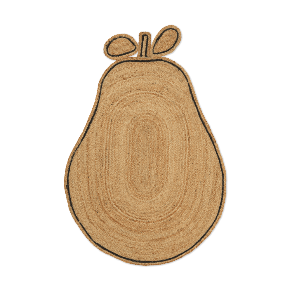 Pear braided jutematta, Natural
