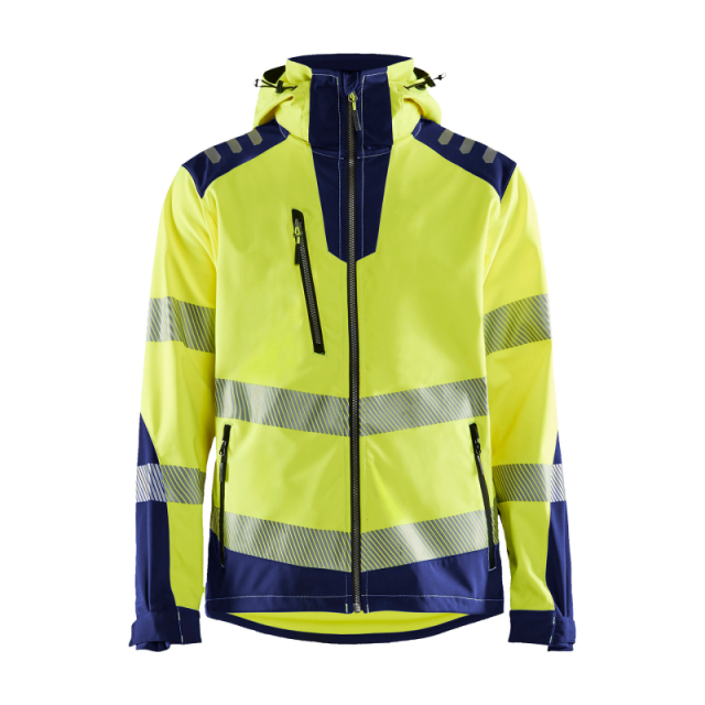 SOFTSHELLJACKA 4491 2513 VARSEL YELLOW/NAVY BLUE XL