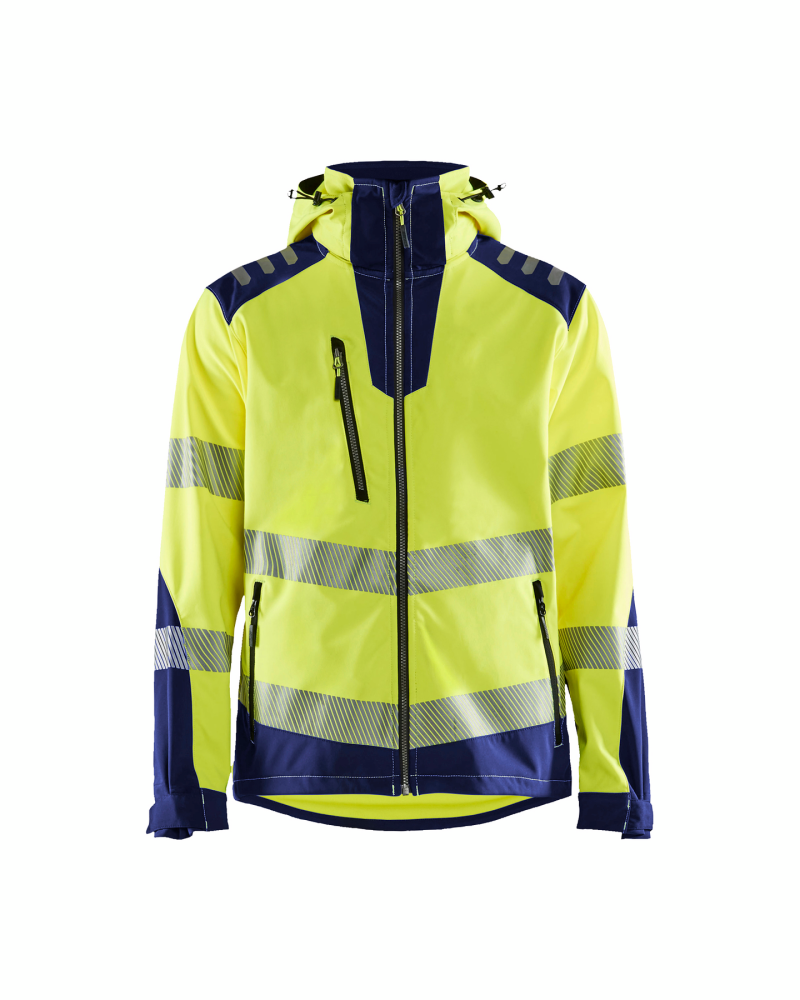 SOFTSHELLJACKA 4491 2513 VARSEL YELLOW/NAVY BLUE XL