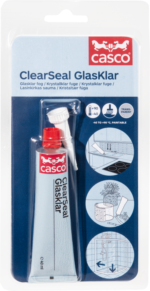 FOGMASSA CASCO CLEARSEAL GLASKLAR 40ML