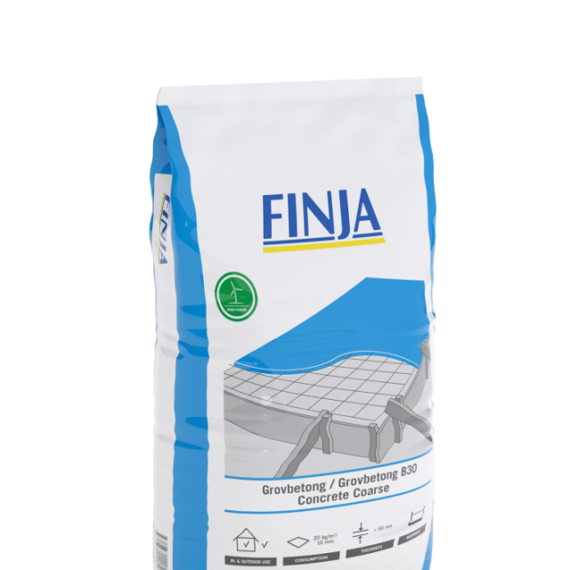GROVBETONG FINJA K40 0-8MM 25KG