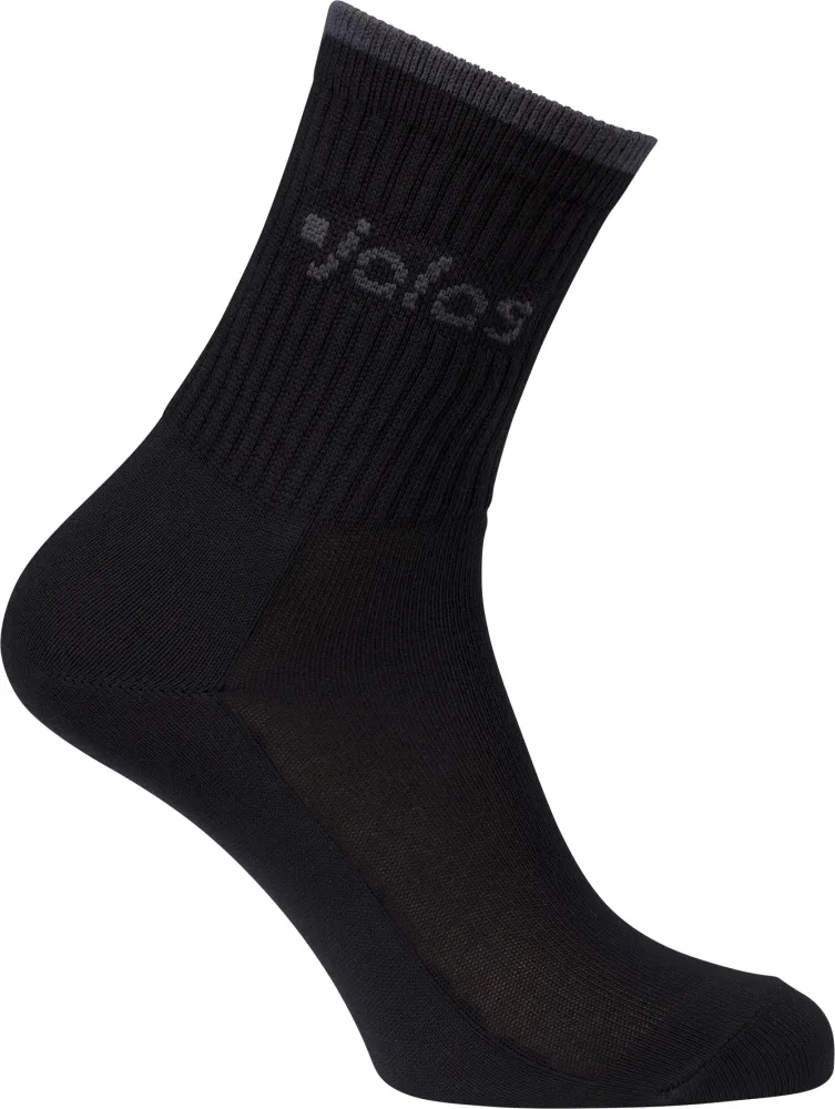 Jalas 8208B Strumpa svart, ribbat skaft 40-41