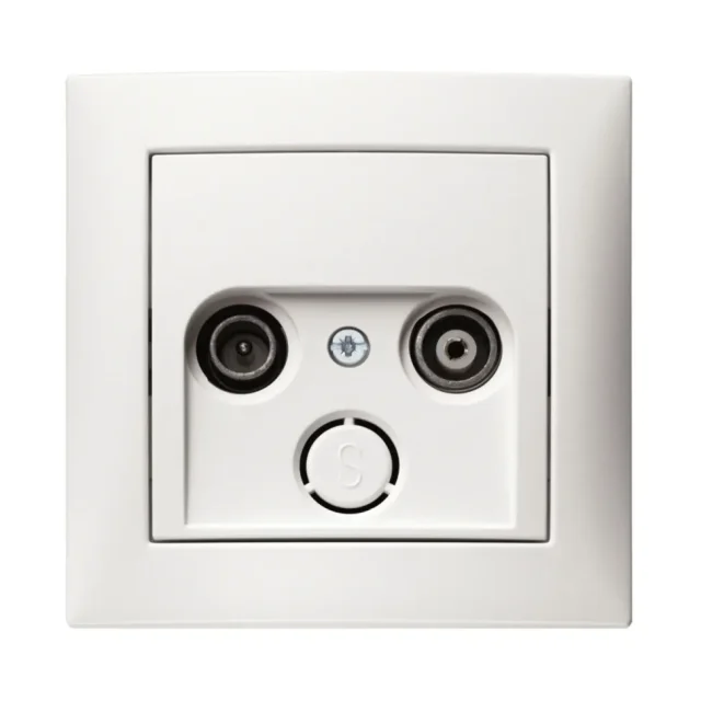 Hager 6345151606 Antennuttag 75 ohm, 15 dB dämpning, IP20 Antracitgrå
