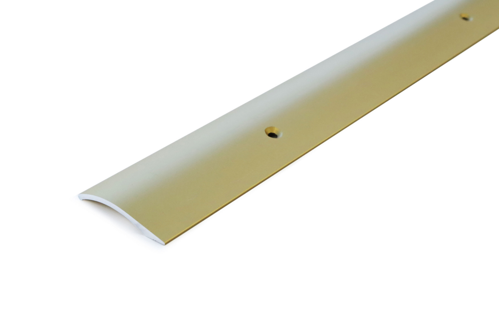 NIVÅLIST D-PROFILE SLÄT GULD INKL SKRUV, 0-15MM 300CM