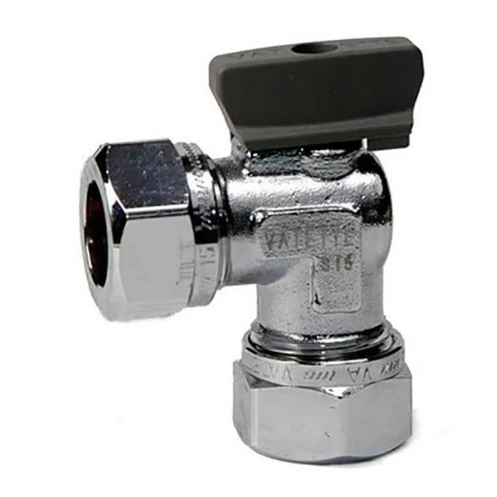 Vatette FG074050005 Kulventil vinkel, förkromad, med vred, CU-CU, 15 m