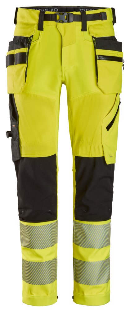 ARBETSBYXA SNICKERS WORKWEAR AVT HF KL2, GUL/SVART STL 150