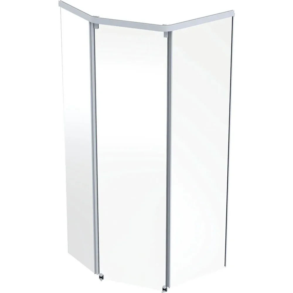 Contura Showerama 10-5 Duschvägg pentagonal, 90 x 90 x 200 cm Vit/klarglas - Bild 2