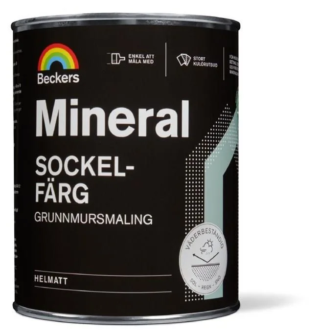 Beckers Mineral Sockelfärg helmatt Svart