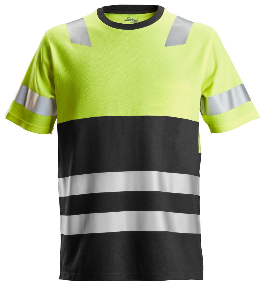 T-SHIRT SNICKERS WORKWEAR VARSEL KL1 GUL/SV M