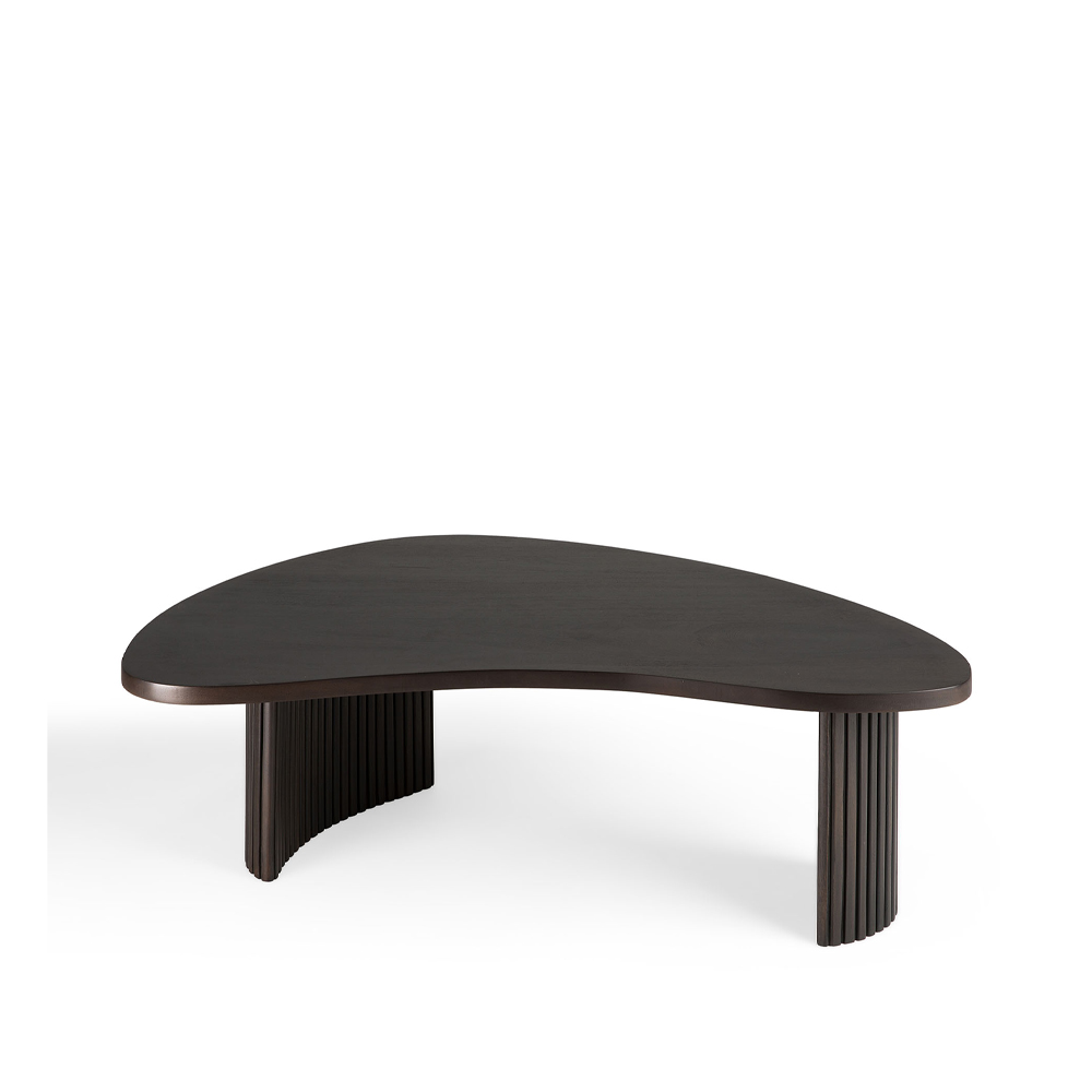 Boomerang soffbord, Mahogny dark brown 90x61x29 cm