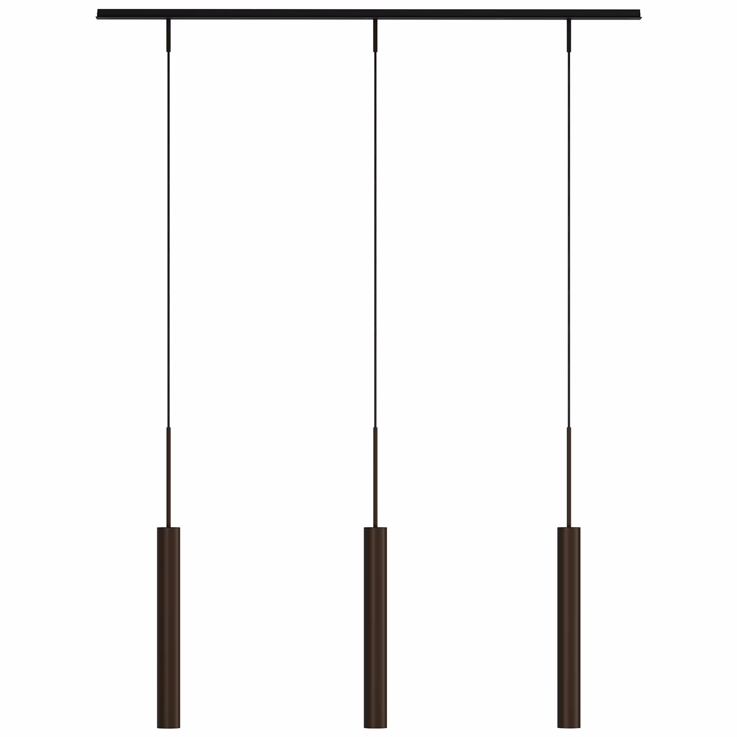 Tubulaire Pendel Med Skena Bronzed, 3 Pendlar