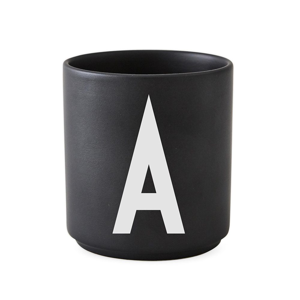Design Letters kopp svart, A