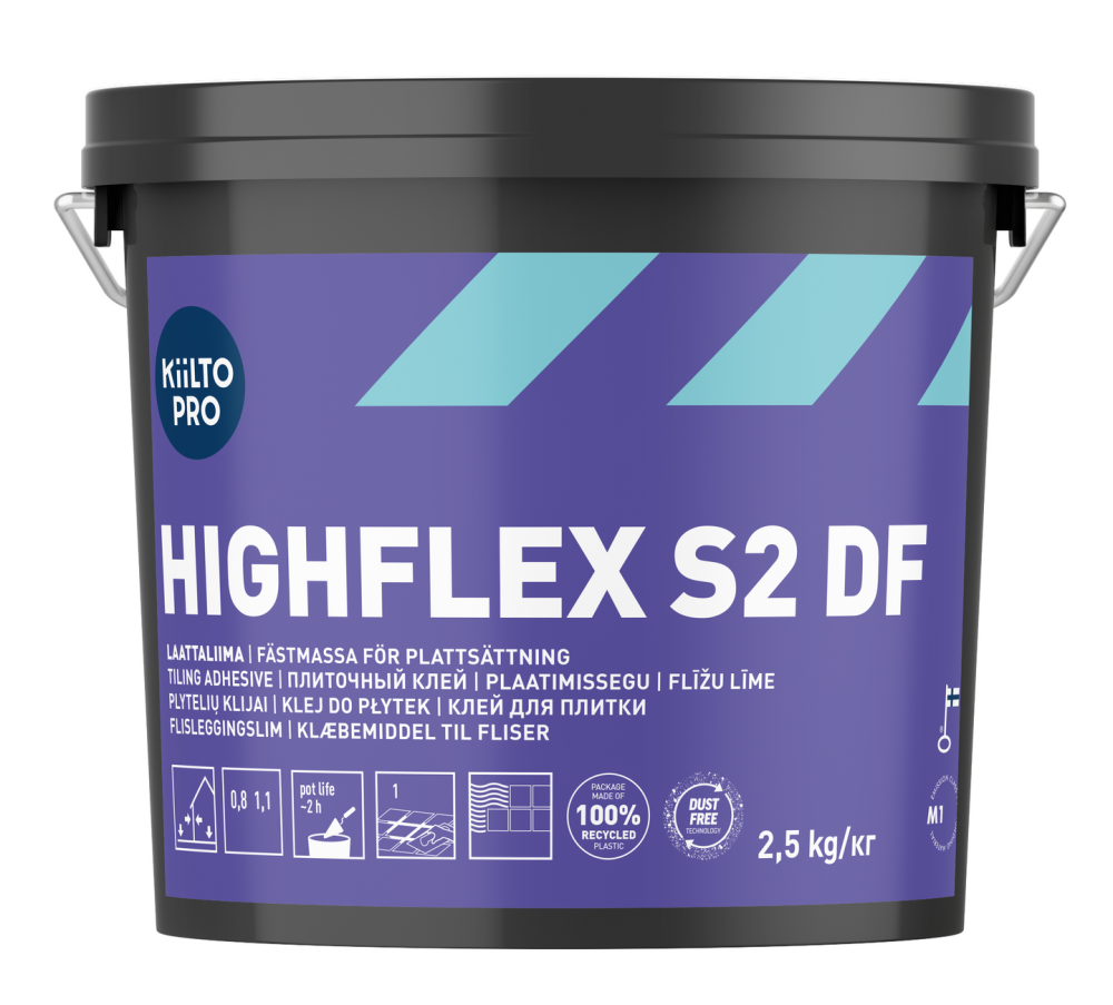 FÄSTMASSA KIILTO PRO HIGHFLEX S2 DF 2,5KG