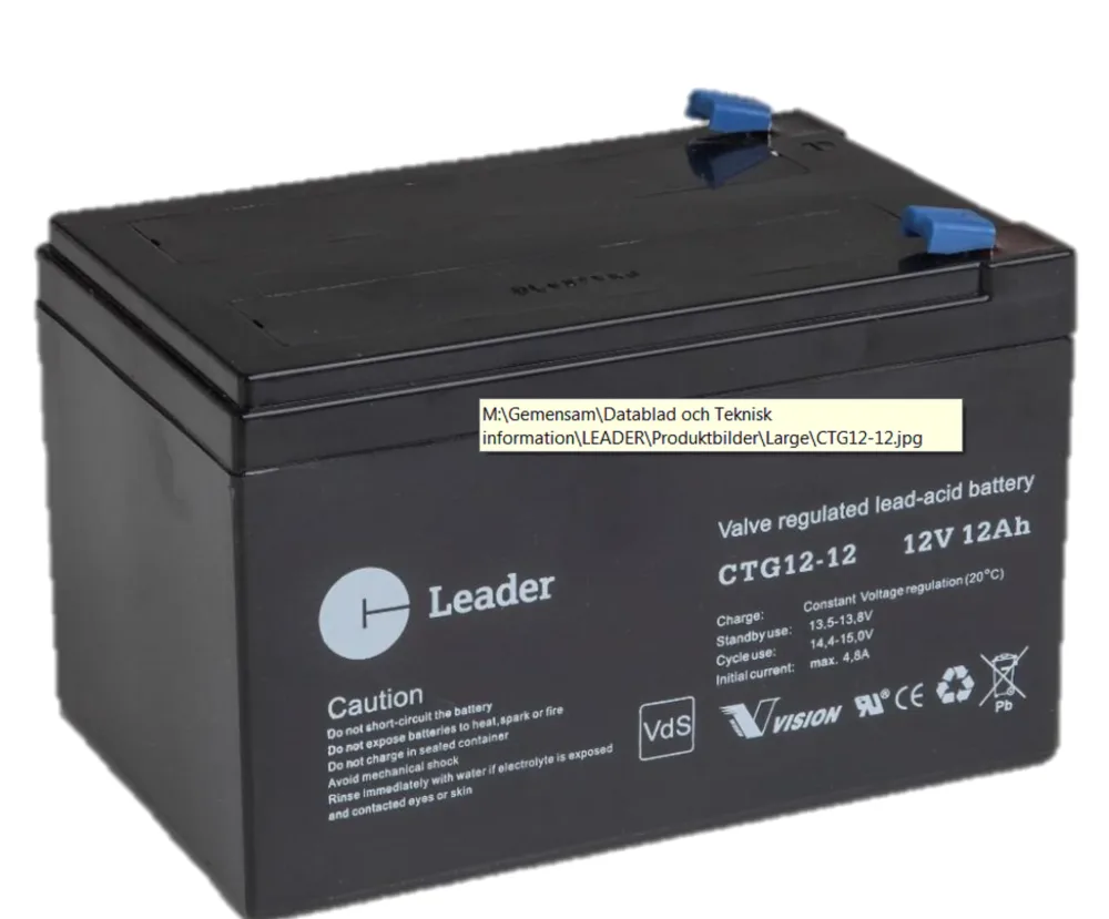 Leader CTG17-12 Blybatteri Leader 12V 181x77x167 mm, 17Ah - Bild 2