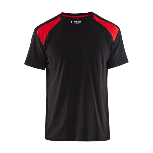 T-SHIRT 3379 1042 SVART/RÖD L